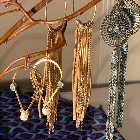 ANTHROPOLOGIE Custom Semi Precious Gemstone Earrings - Picture 4 of 5